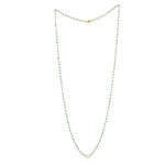 Faceted Emerald Gemstone Beads Designer Opera Necklace Made In 18K Yellow Gold Jewelry