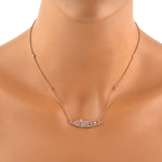 18K Rose Gold Prong Set Baguette Diamond Designer Choker Necklace For Her