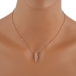 Prong Set Baguette Diamond Designer Choker Necklace For Her In Rose Gold