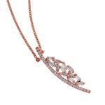 Prong Set Baguette Diamond Designer Choker Necklace For Her In Rose Gold