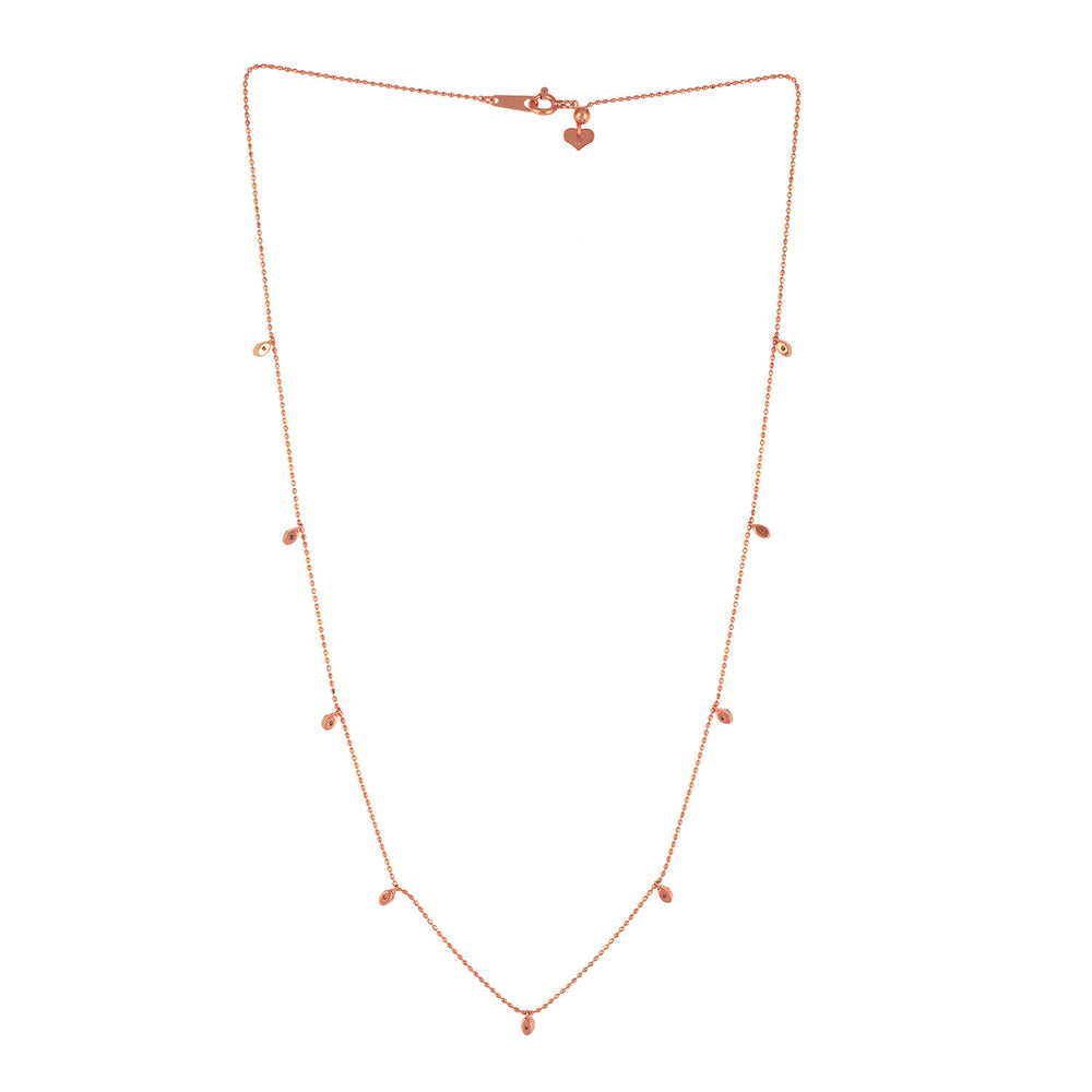 Prong Set Amethyst Gemstone Beaded Princess Necklace In 18K Rose Gold