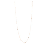 Natural Rose Cut Diamond Bezel Set Chain Rope Lariat Necklace Jewelry For Wedding