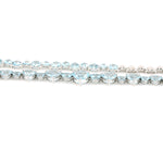 Heart Shaped Aquamarine March Birthstone Delicate Necklace In 18k White Gold For Her