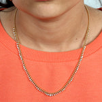 14K Yellow Gold Prong Natural Diamond Wedding Choker Necklace For Her