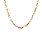 14K Yellow Gold Prong Natural Diamond Wedding Choker Necklace For Her