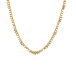 14K Yellow Gold Prong Natural Diamond Wedding Choker Necklace For Her