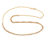 14K Yellow Gold Prong Natural Diamond Wedding Choker Necklace For Her