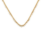 14K Yellow Gold Prong Natural Diamond Wedding Choker Necklace For Her