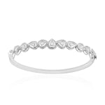 18k White Gold Natural Diamond Beautiful Bangle For Women For Gift