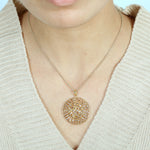 Bezel Set Uncut Diamond Designer Pendant In 18K Yellow Gold