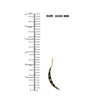 Multiple Gemstone Enamel Crescent Moon Pendant In 18k Yellow Gold For Gift