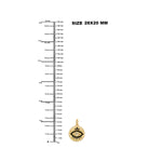 14k Yellow Gold Beautiful Enamel Pave Diamond Evil Eye Pendant