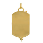Pave Diamond Handmade Leaf Design Enamel Pendant In 14k Yellow Gold