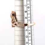 Natural Ice Diamond Pave Designer Ring Jewelry In 18k Rose Gold