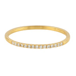 Natural Diamond Pave 18K Yellow Gold Band Ring Jewelry For Gifts