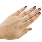 Micro Pave Natural Diamond Handmade Sunburst Design Ring In 18K Yellow Gold