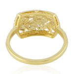 Tapered Baguette Diamond Cluster Ring In 18k Yellow Gold For Women