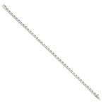 Blue Sapphire & Diamond Delicate Tennis Bracelet In 18k White Gold For Her