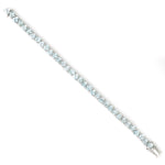 Prong Set Heart Shaped Aqamarine 18k White Gold Bracelet For Gift