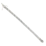 Prong Set Heart Shaped Aquamarine In 18k White Gold Fixed & Flexible Bracelet For Gift