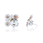 A Pair Of Hexagon Cut Ice Diamond Classic Stud Earrings In White Gold For Her