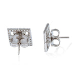 Sparkling Princess Cut Ice Diamond The Perfect Stud Earrings For Her In White Gold