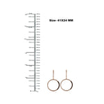 Natural Diamond Wood Designer Latch Back Dangler In 14K Rose Gold