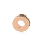 14K Rose Gold Pave Natural Ice Diamond Spacer Finding Accessory Jewelry