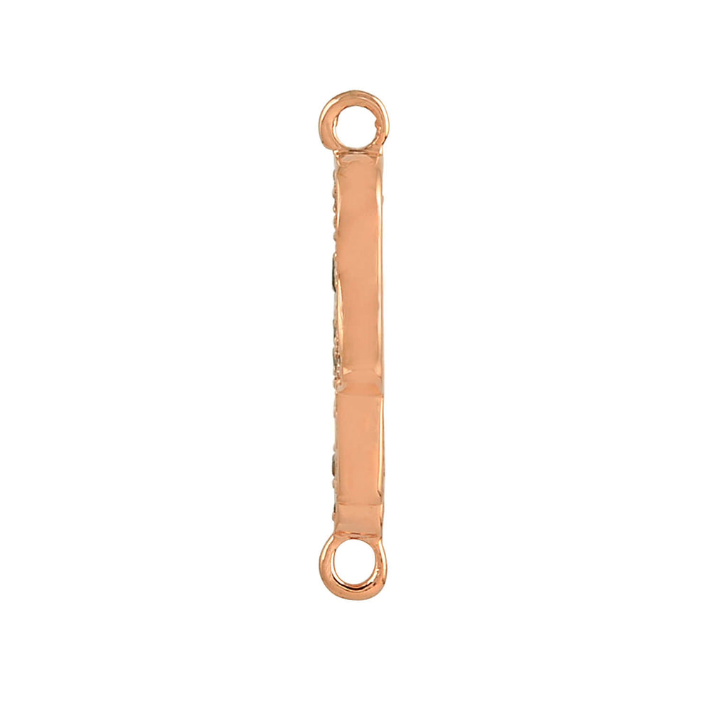 18K Rose Gold Pave Natural Ice Diamond Humsa Lock Finding For Sale