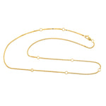 Solid 14k Yellow Gold Adjustable Box Chain Jewelry For Her