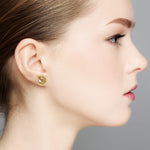 Ice Diamond Pear Stud Earrings In 18k Yellow Gold For Her