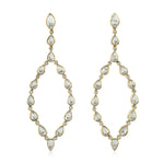 Diamond Drop Danglers In Solid 18k Gold